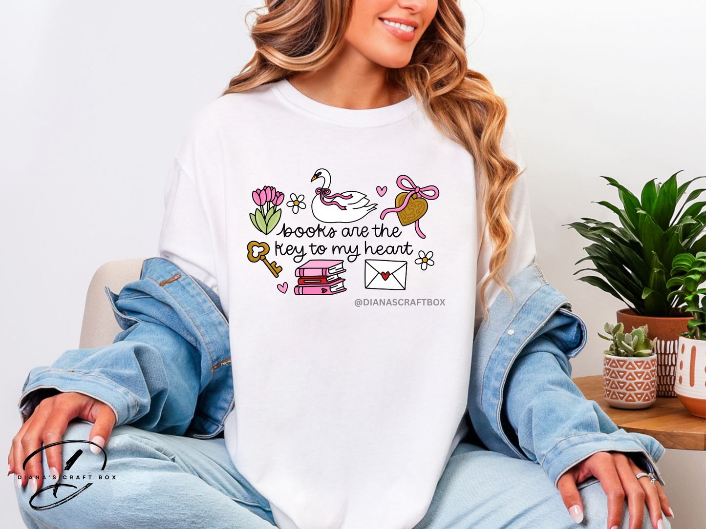 Books are the key to my heart T-shirt