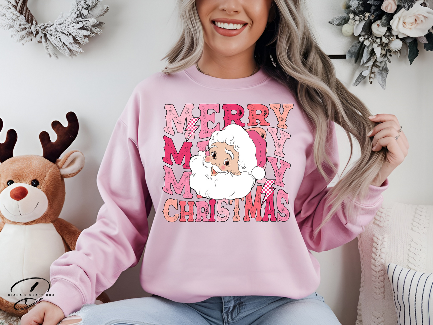 Pink Santa Sweatshirt