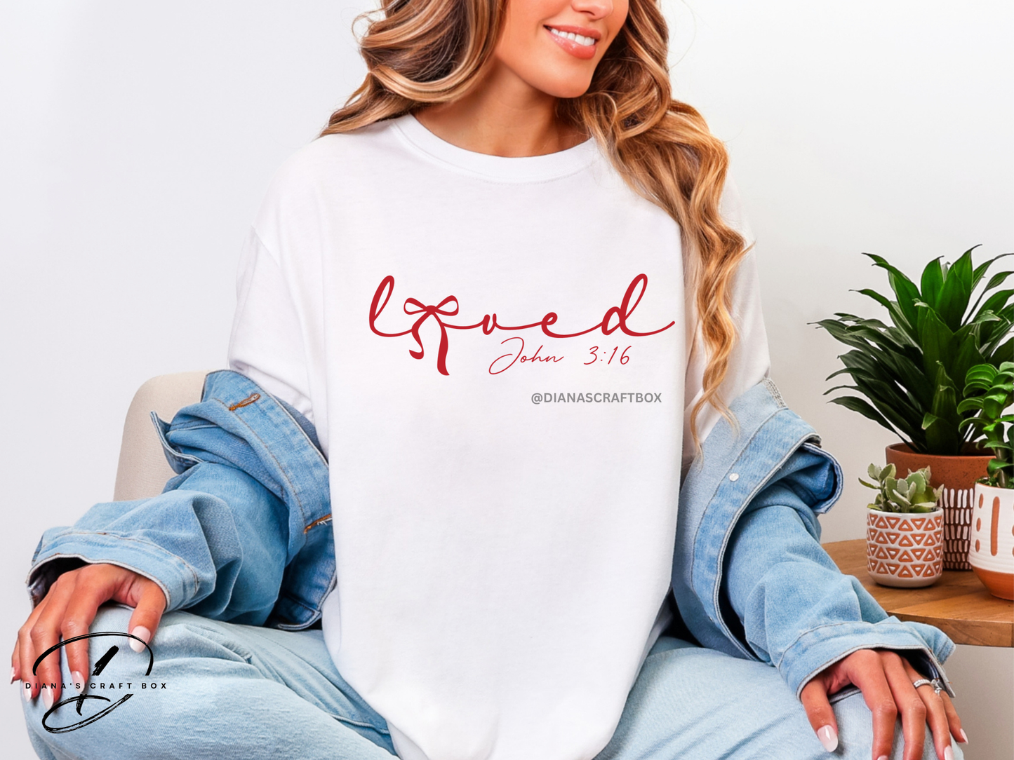 Loved with Bow John 3:13 T-shirt