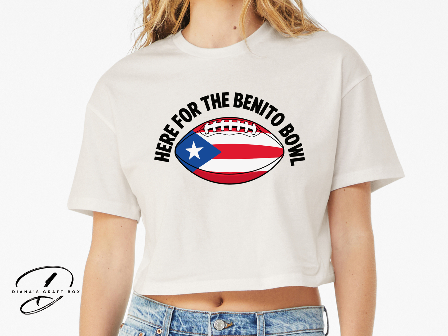 Here for the Benito Bowl Football Crop Top/ Racer Tank Top