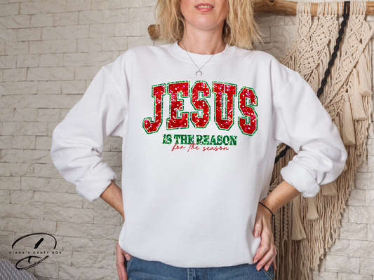 Jesus is the Reason Sweatshirt (glitter)