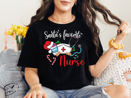 Santa's Favorite Nurse T-shirt