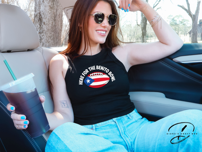 Here for the Benito Bowl Football Crop Top/ Racer Tank Top