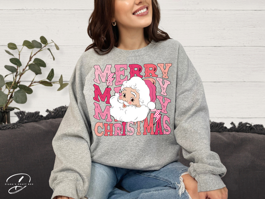 Pink Santa Sweatshirt