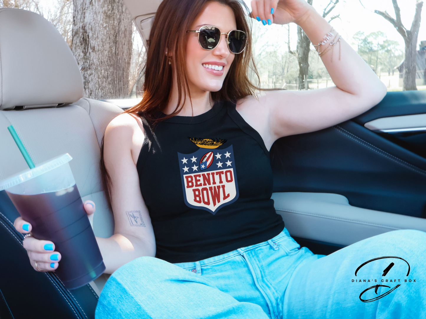 Benito bowl with Pavas Hat Crop Top/ Racer Tank Top
