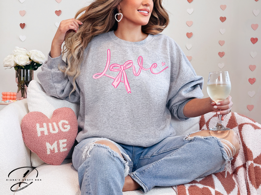 Love with bow Sweatshirt