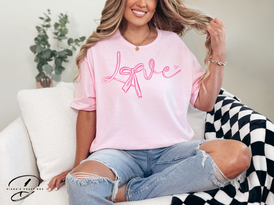 Love with bow T-shirt