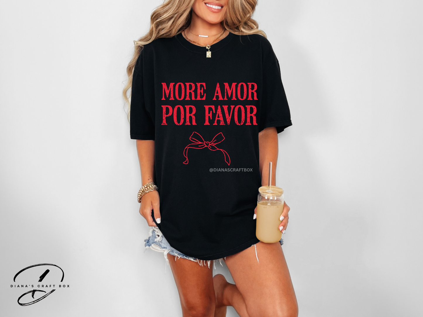 More amor por favor with bow Tshirt