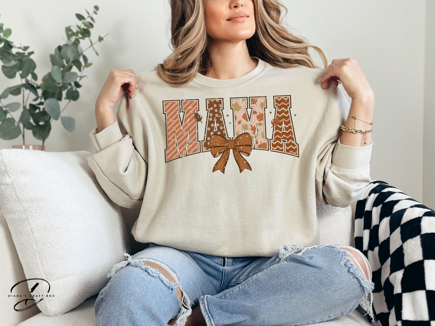 MAMA Brown Retro Sweatshirt