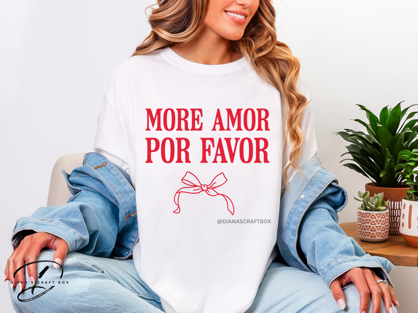 More amor por favor with bow Tshirt