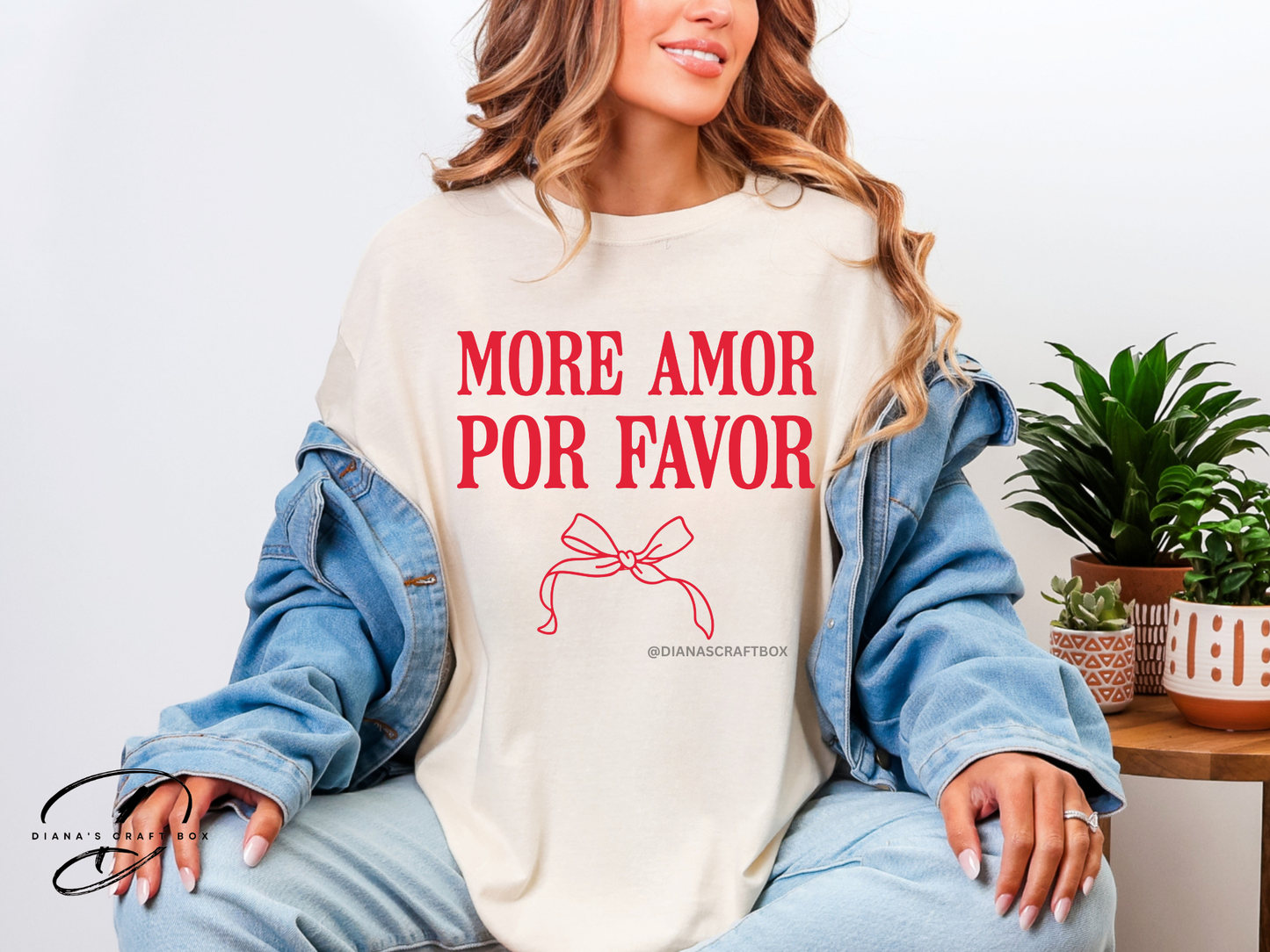 More amor por favor with bow Tshirt