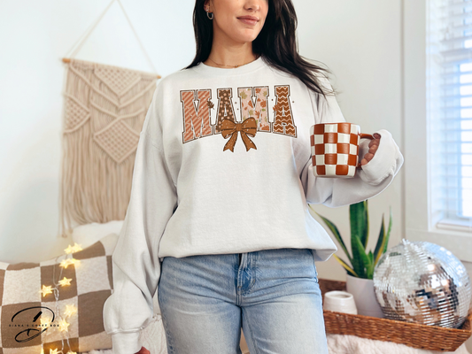 MAMA Brown Retro Sweatshirt