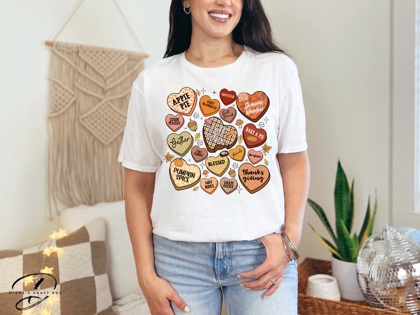 Fall vibes hearts T-shirt