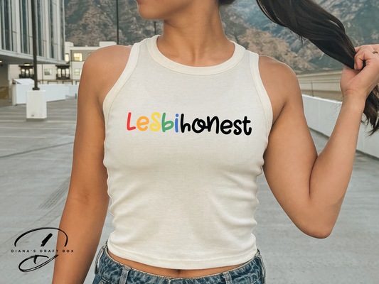 Lesbihonest Racer Tank Top