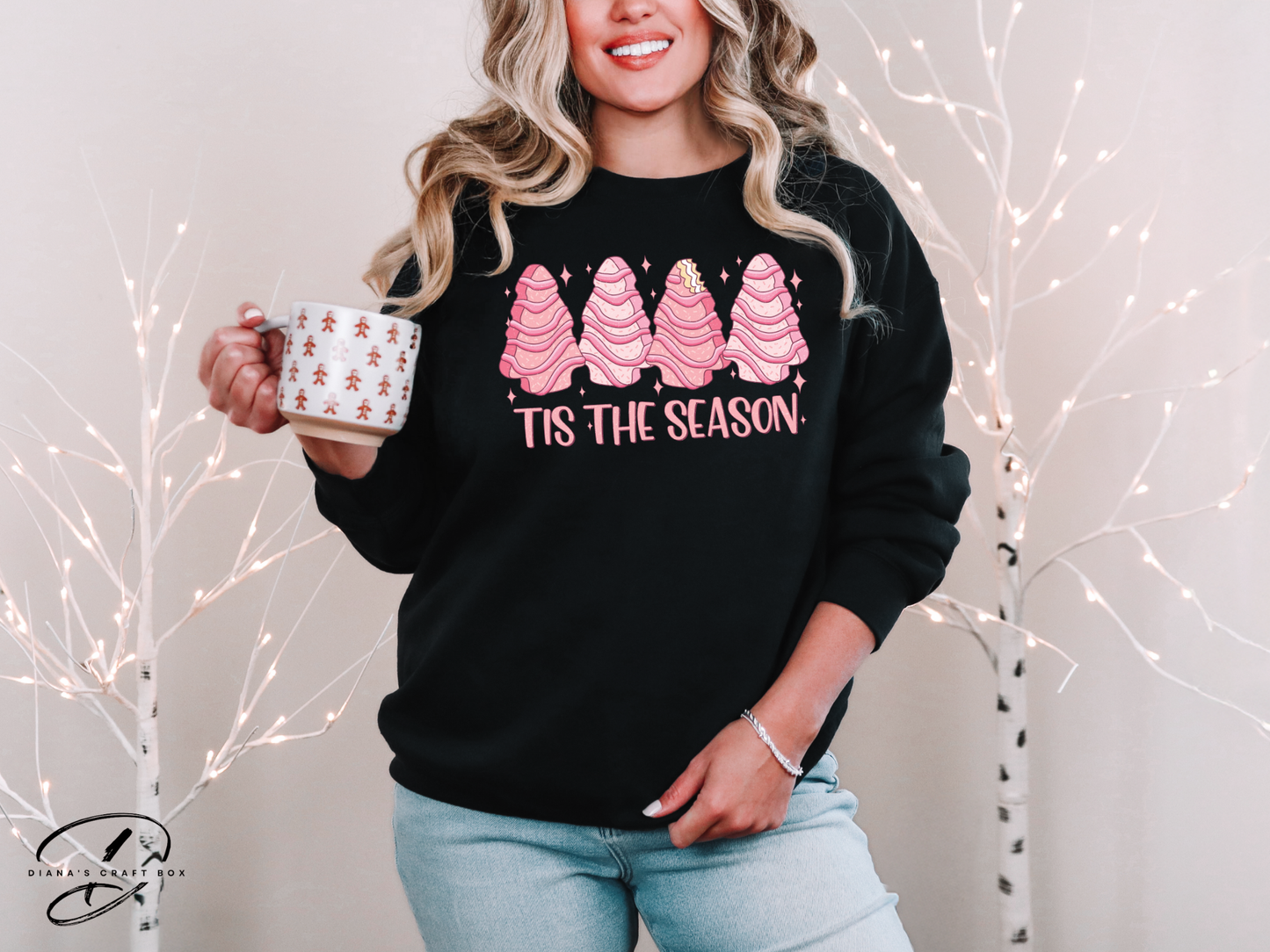 Pink Christmas Trees Sweatshirt