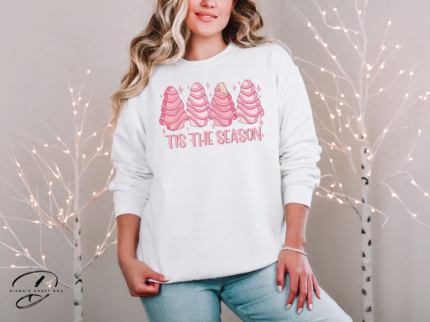 Pink Christmas Trees Sweatshirt