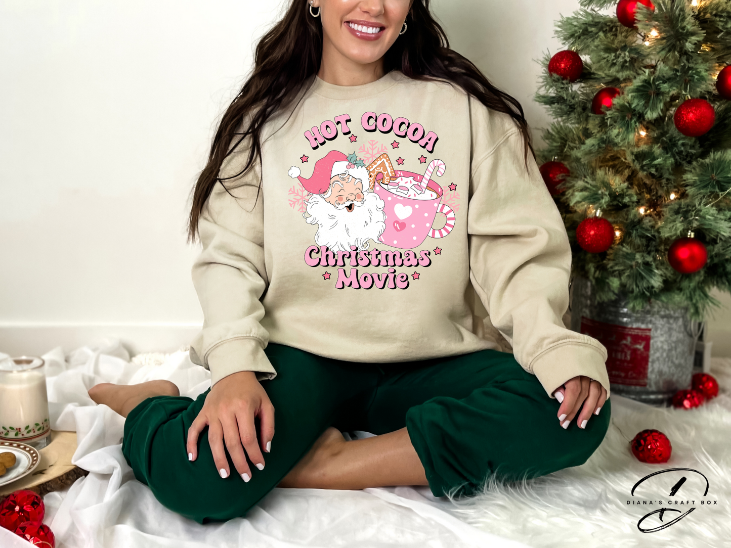 Hot cocoa and Christmas Movies Sweatshirt