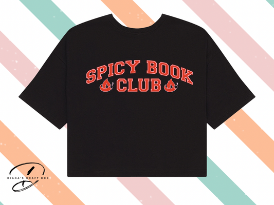 Spicy book club crop top