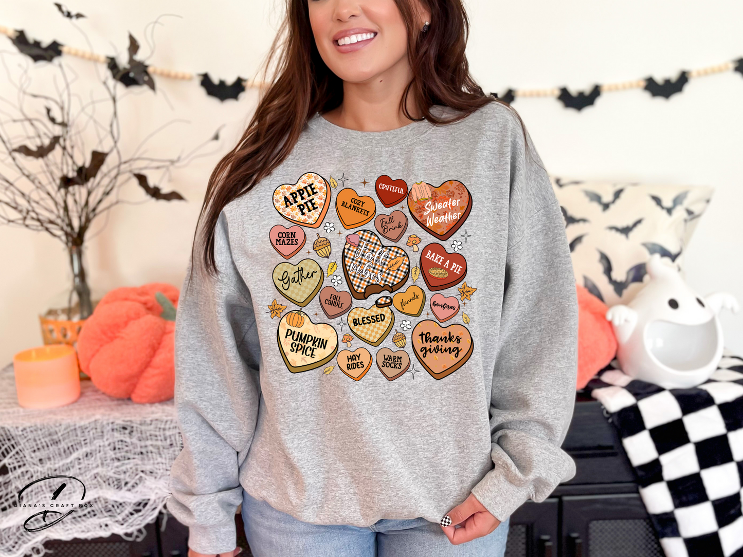 Fall Hearts sweatshirt