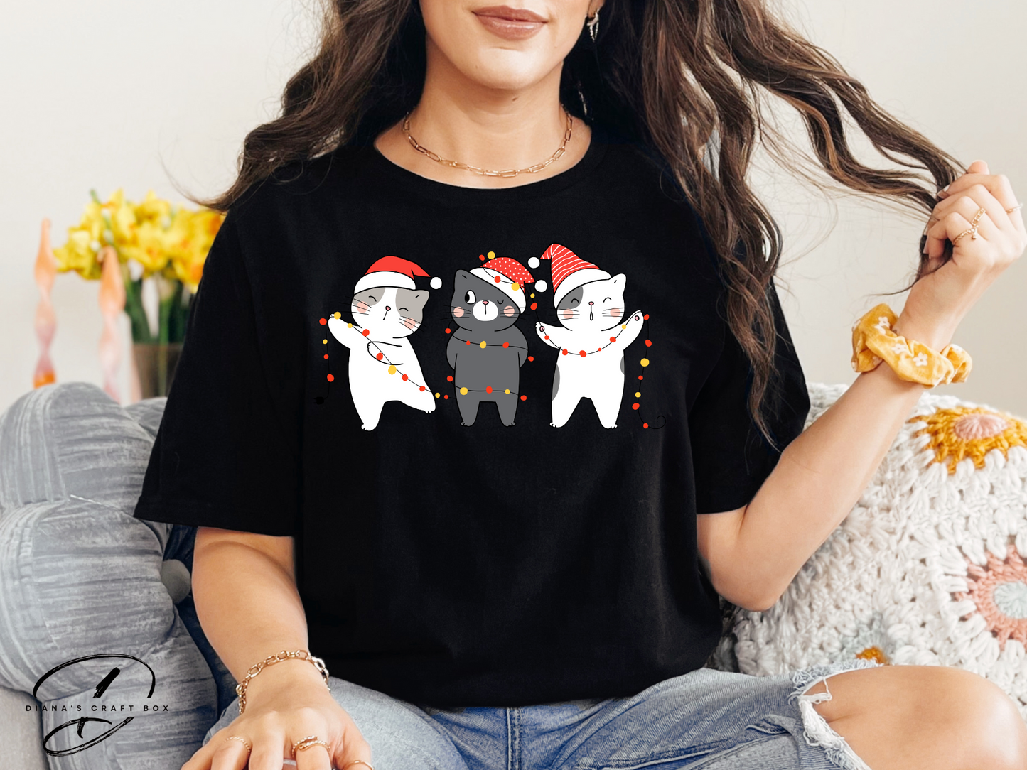 Cat Christmas T-shirt