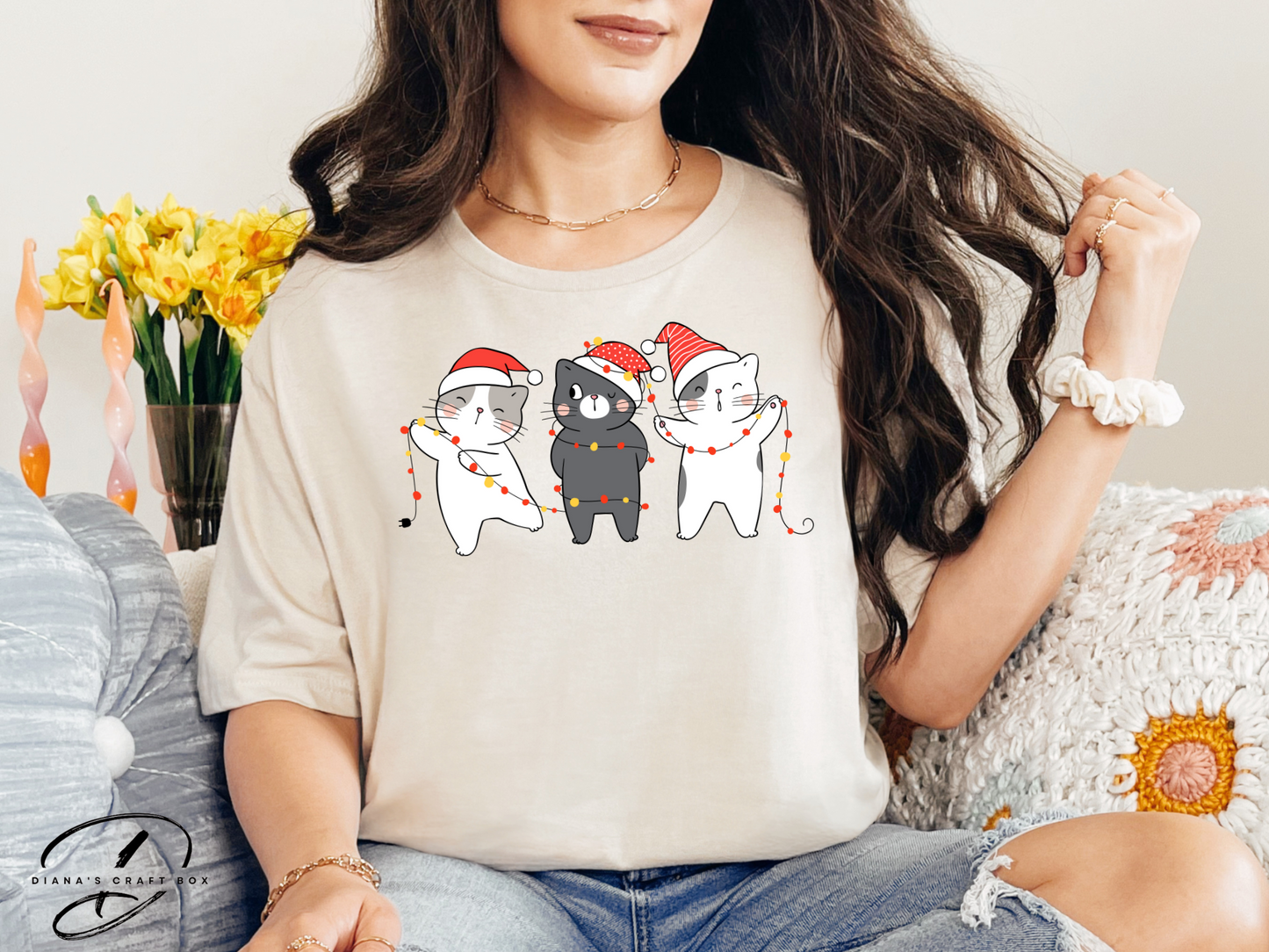 Cat Christmas T-shirt