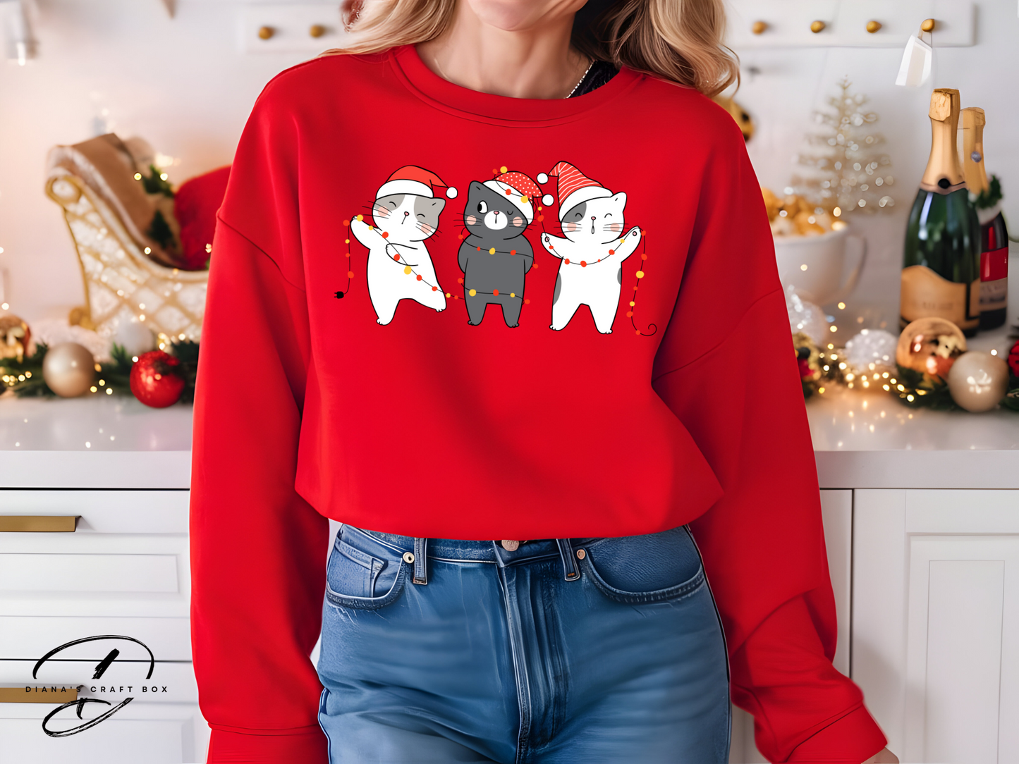 Cat Christmas Sweatshirt