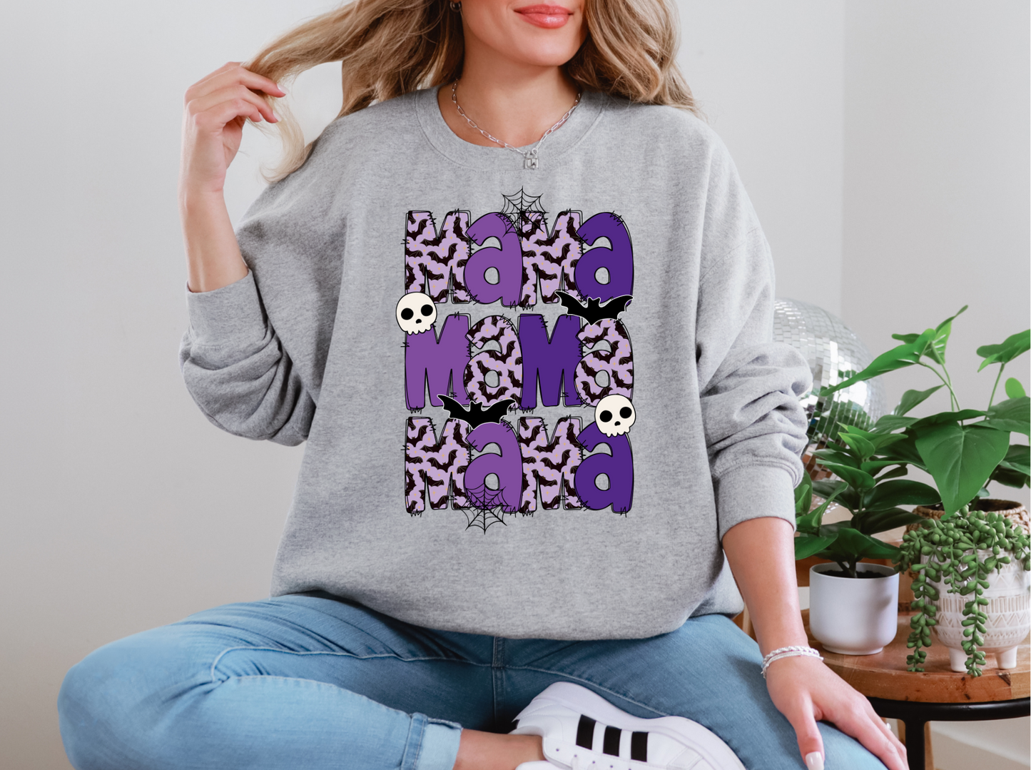 MAMA purple spooky Sweatshirt