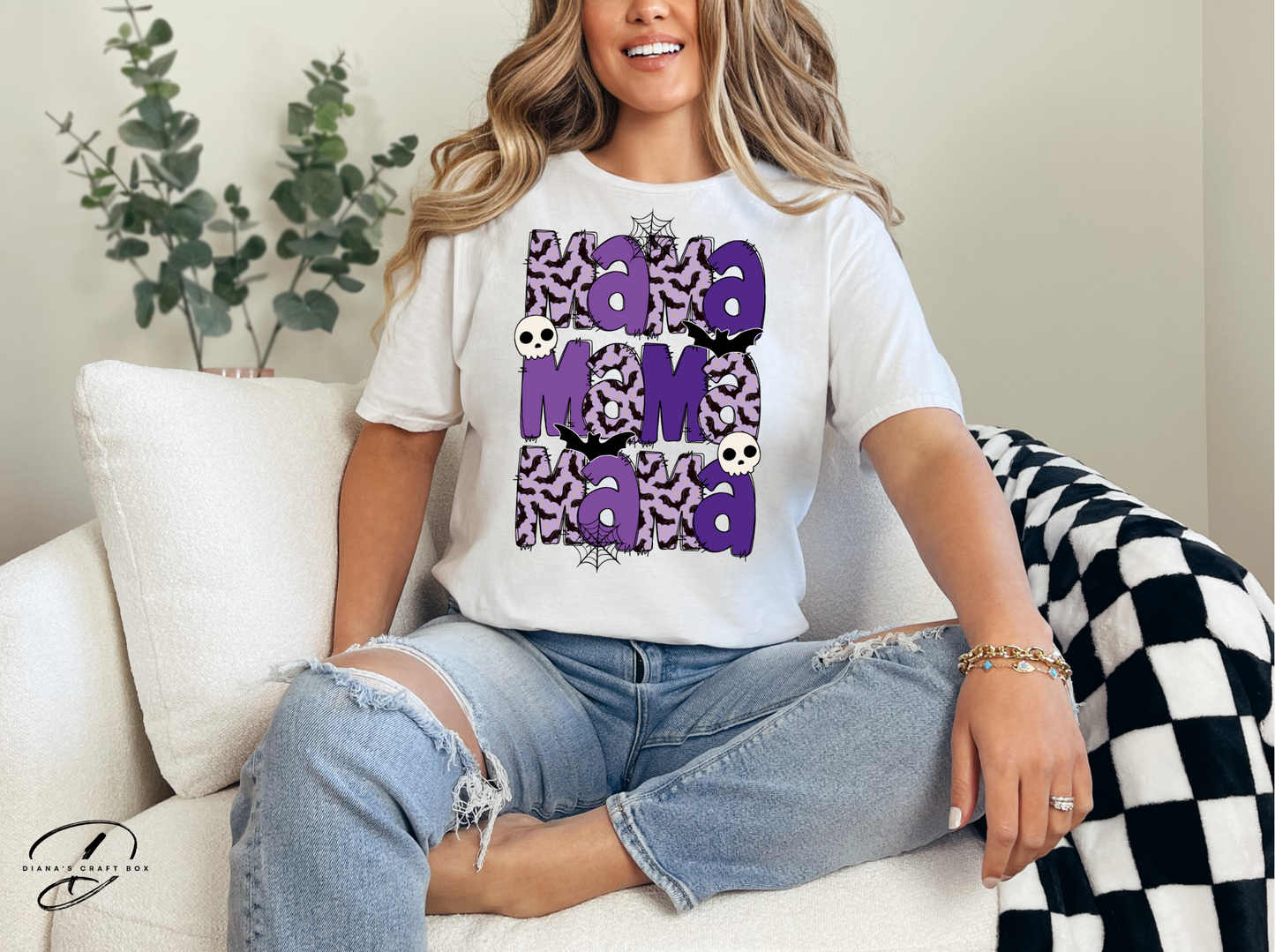 MAMA purple spooky T-shirt