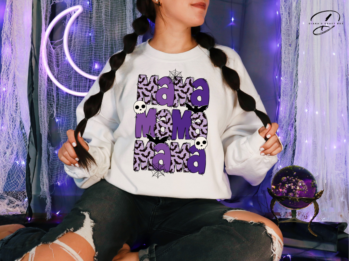 MAMA purple spooky Sweatshirt