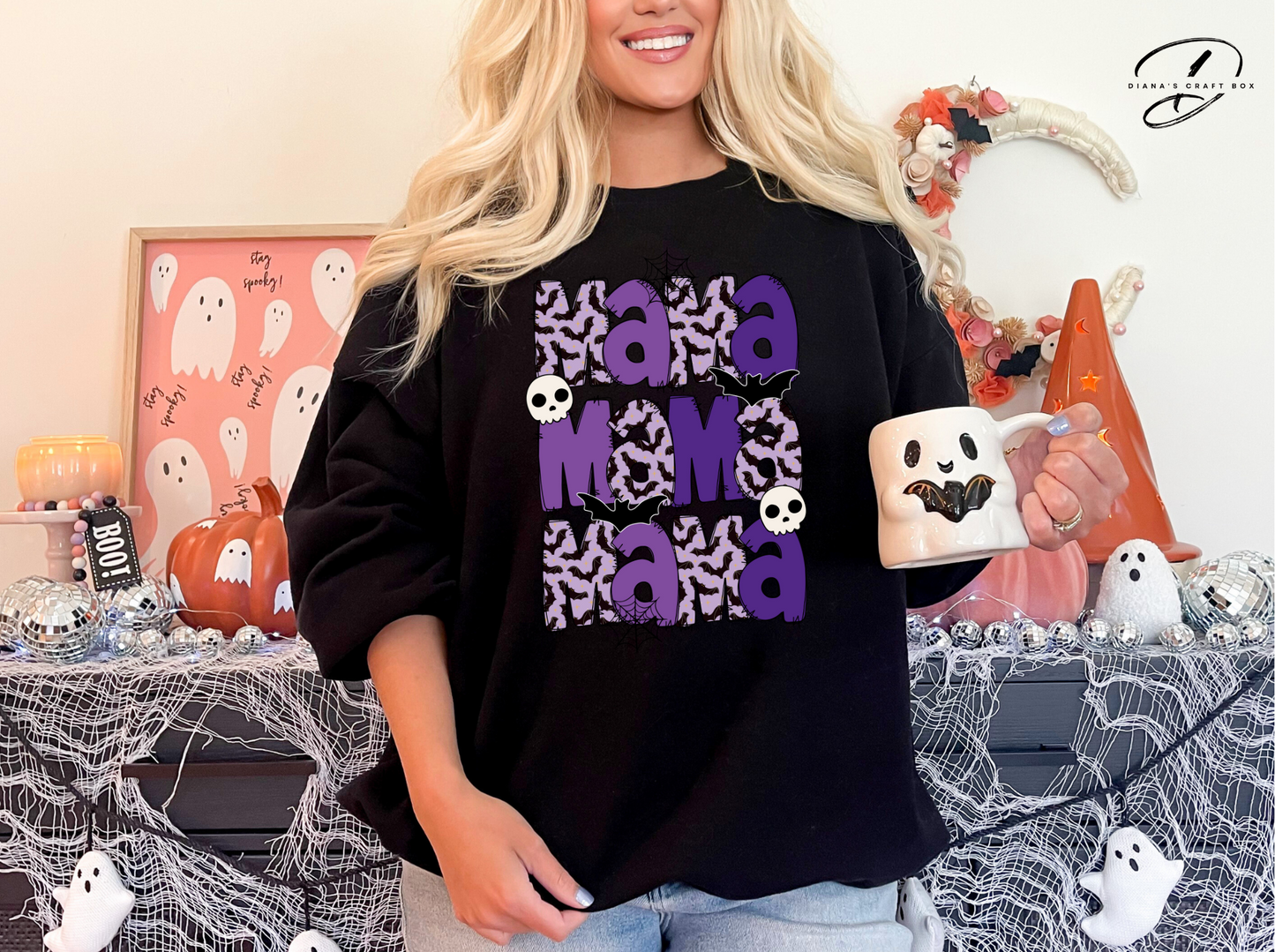 MAMA purple spooky Sweatshirt