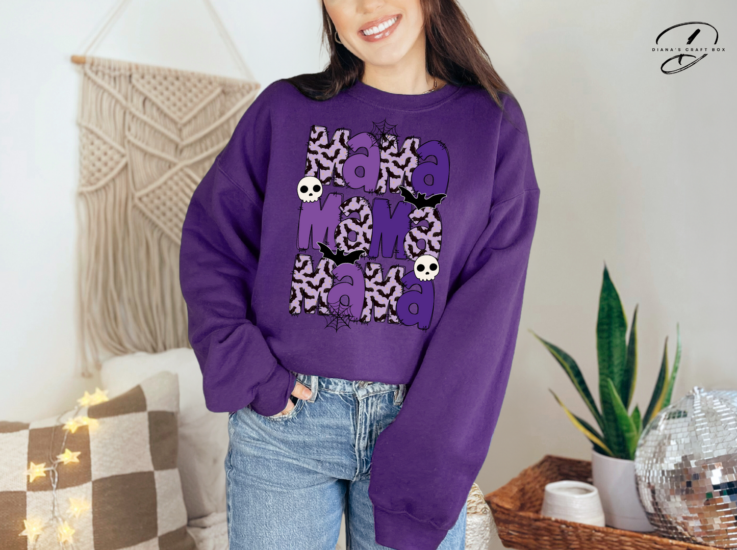 MAMA purple spooky Sweatshirt