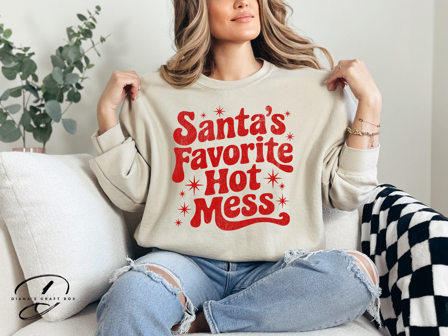 Santas Favorite Hot Mess Sweatshirt