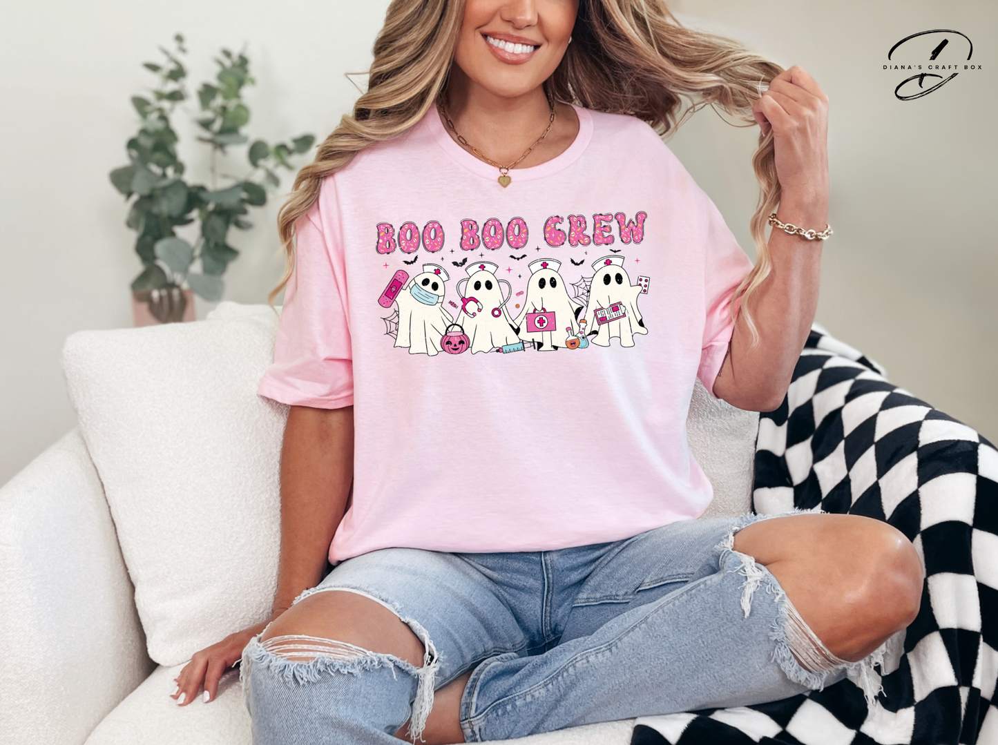 BOO BOO CREW (PINK GHOST) T-Shirt