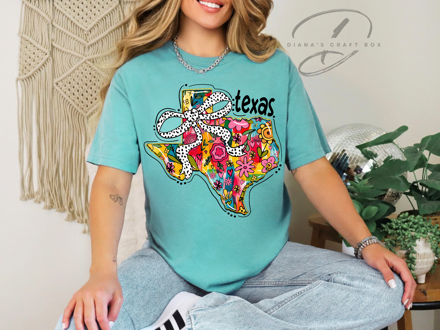Texas  with bow T-shirt
