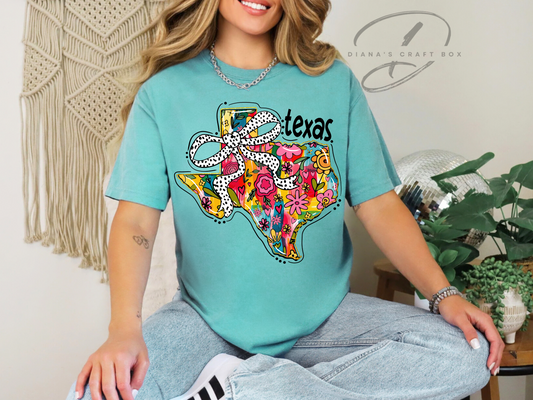 Texas  with bow T-shirt