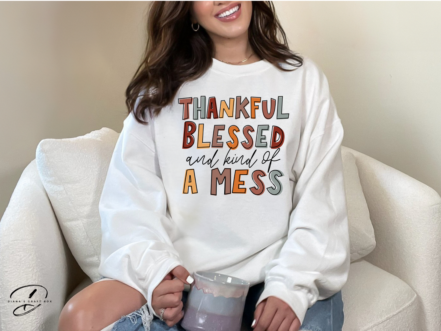 Thankful blessed and kind of a mess T-Shirt