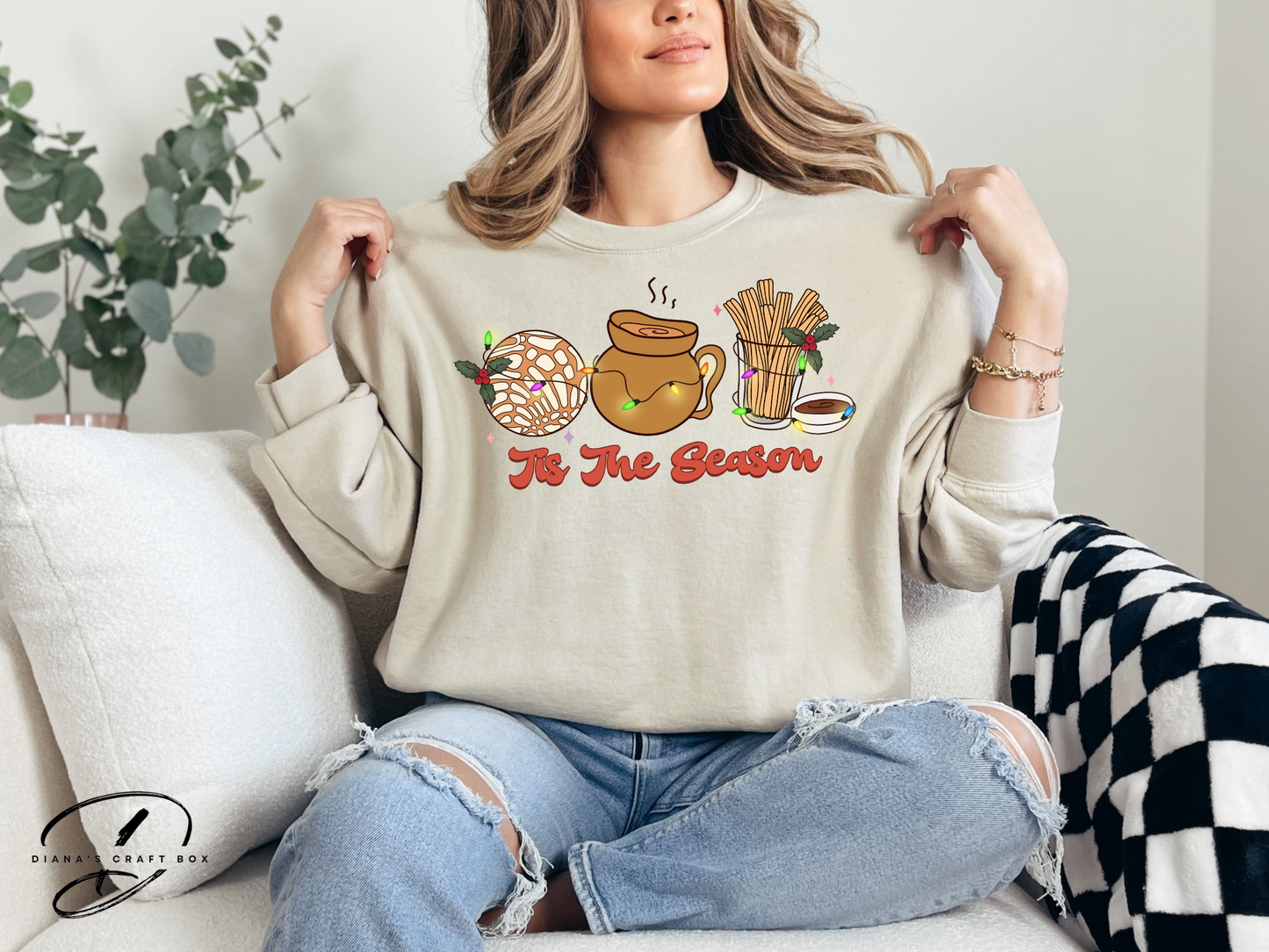 Tis' the season (pan and hot chocolate) Sweatshirt