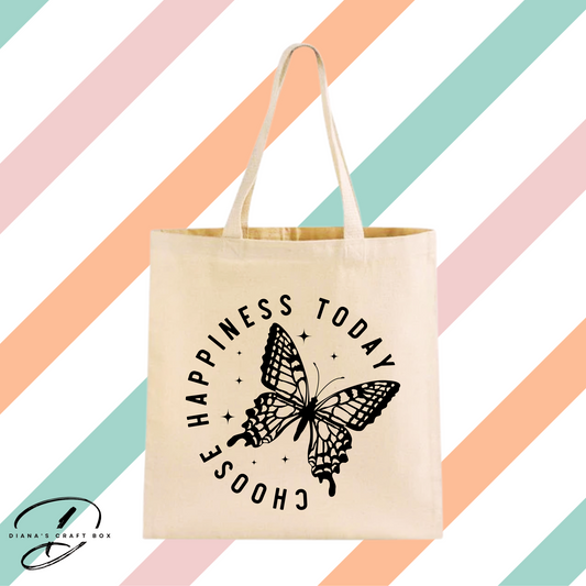 Choose happiness today tote bag